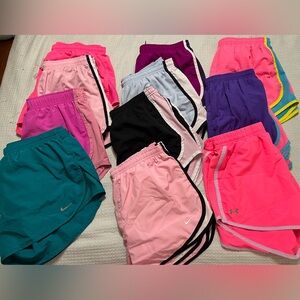 Lot of 10 Nike Shorts + 1 Under Armour Short